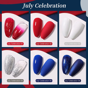 6 Colors Gel Set S60 July Celebration 7ml Gel Nail Polish BORN PRETTY