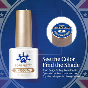 6 Colors Gel Set S60 July Celebration 7ml Gel Nail Polish BORN PRETTY