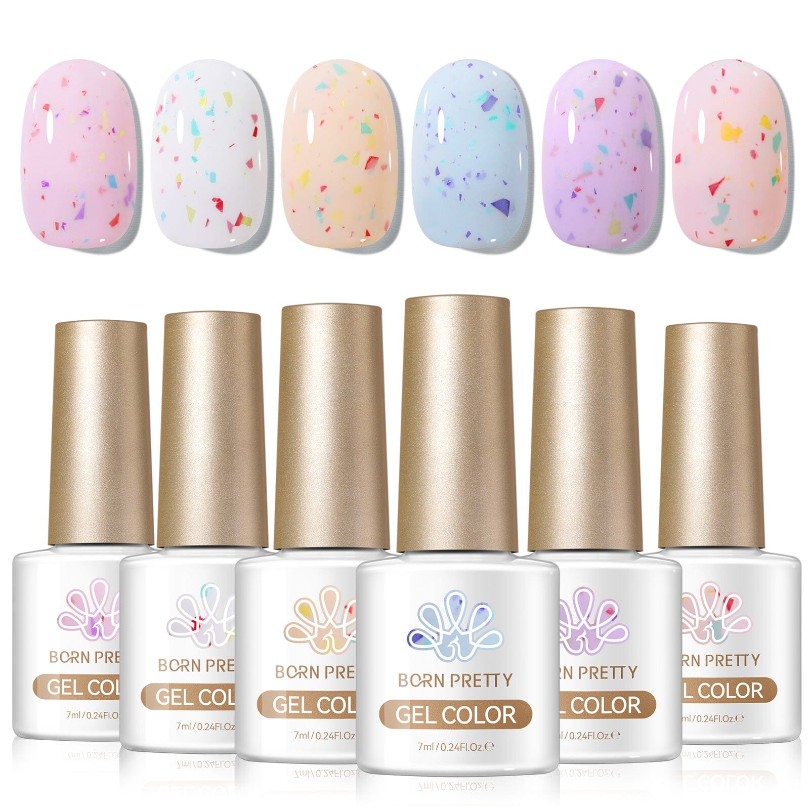 6 Colors Jelly Gel J56 Yogee Cream 7ml Gel Nail Polish BORN PRETTY