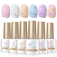 6 Colors Jelly Gel J56 Yogee Cream 7ml Gel Nail Polish BORN PRETTY