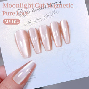 Moonlight Cat Magnetic Gel MY104 Pure Love 15ml Gel Nail Polish BORN PRETTY