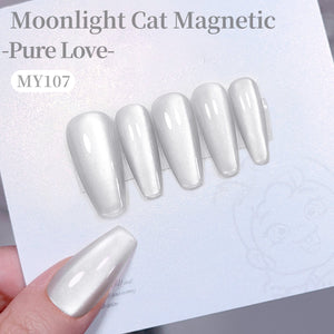 Moonlight Cat Magnetic Gel MY107 Pure Love 15ml Gel Nail Polish BORN PRETTY