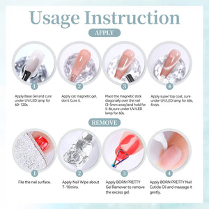 Moonlight Cat Magnetic Gel MY109 Pure Love 15ml Gel Nail Polish BORN PRETTY