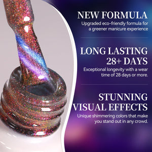 Colored Cat Magnetic Gel MY119 Reflective Glass 15ml Gel Nail Polish BORN PRETTY