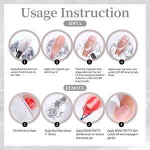 Water Light Cat Magnetic Gel MY01 First Love 15ml Gel Nail Polish BORN PRETTY