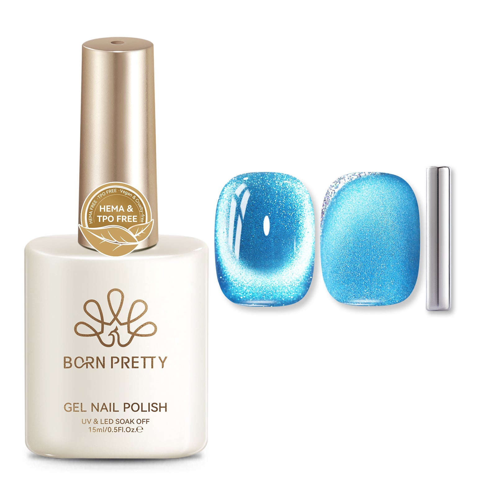 Crystal Cat Magnetic Gel MY330 Sea Blue 15ml HEMA/TPO FREE