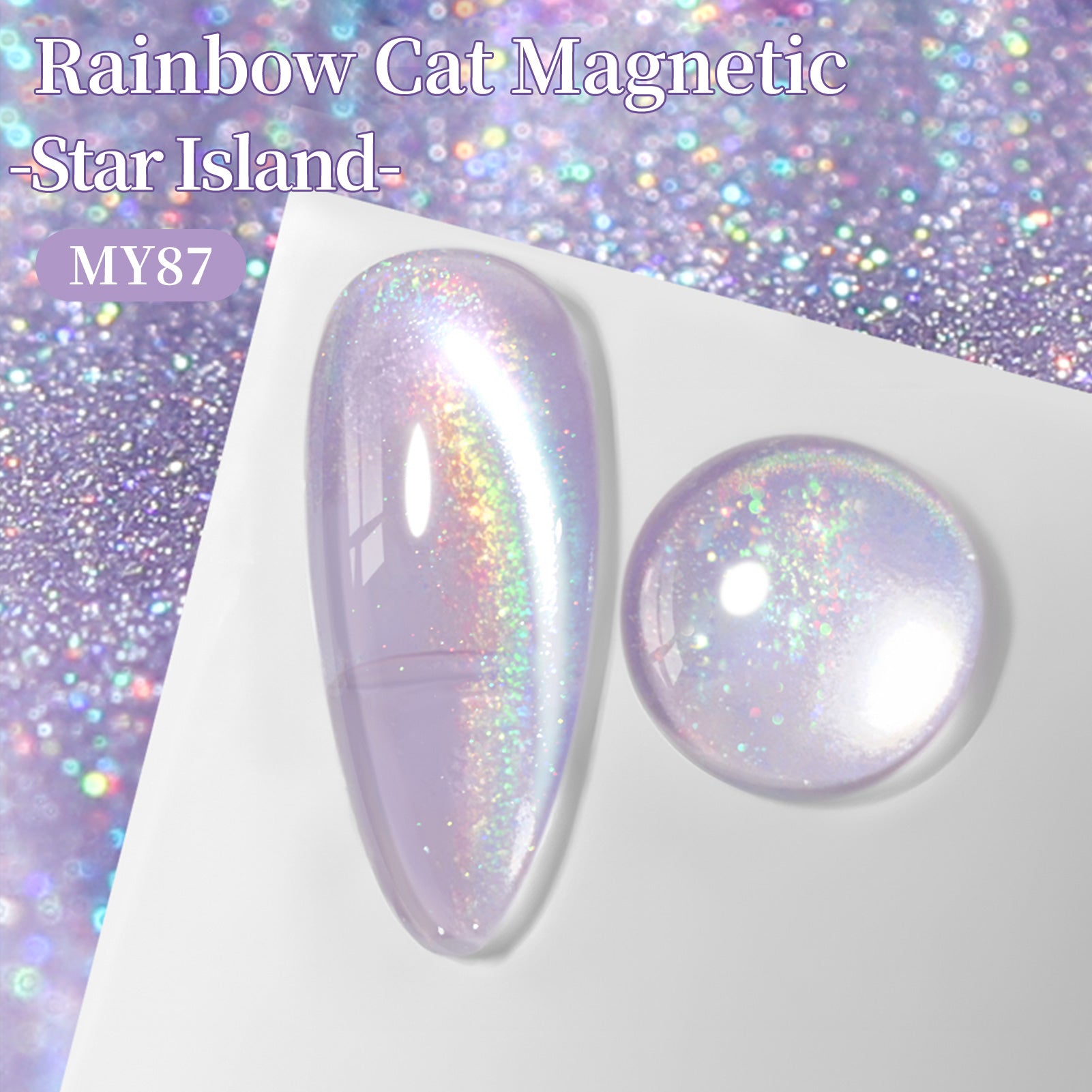 Rainbow Cat Magnetic Gel MY87 Star Island 15ml HEMA/TPO FREE