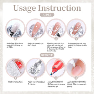 Glass Cat Magnetic Gel MY96 Honey Peach 15ml Gel Nail Polish BORN PRETTY