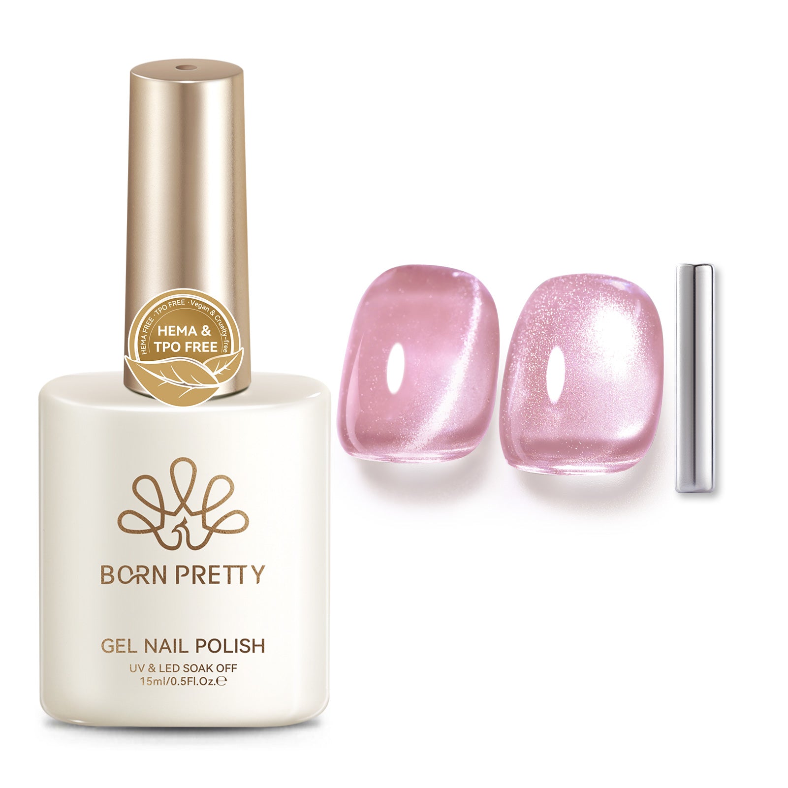 Glass Cat Magnetic Gel MY100 Honey Peach 15ml HEMA/TPO FREE