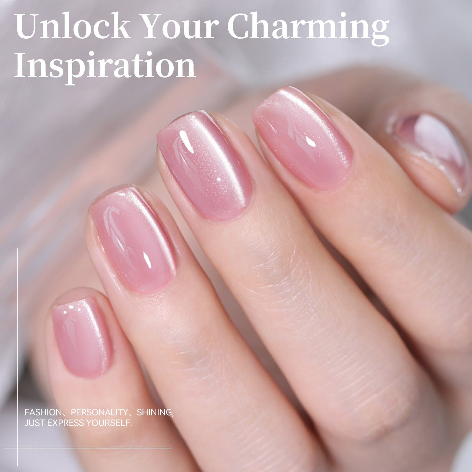 Glass Cat Magnetic Gel MY100 Honey Peach 15ml Gel Nail Polish BORN PRETTY