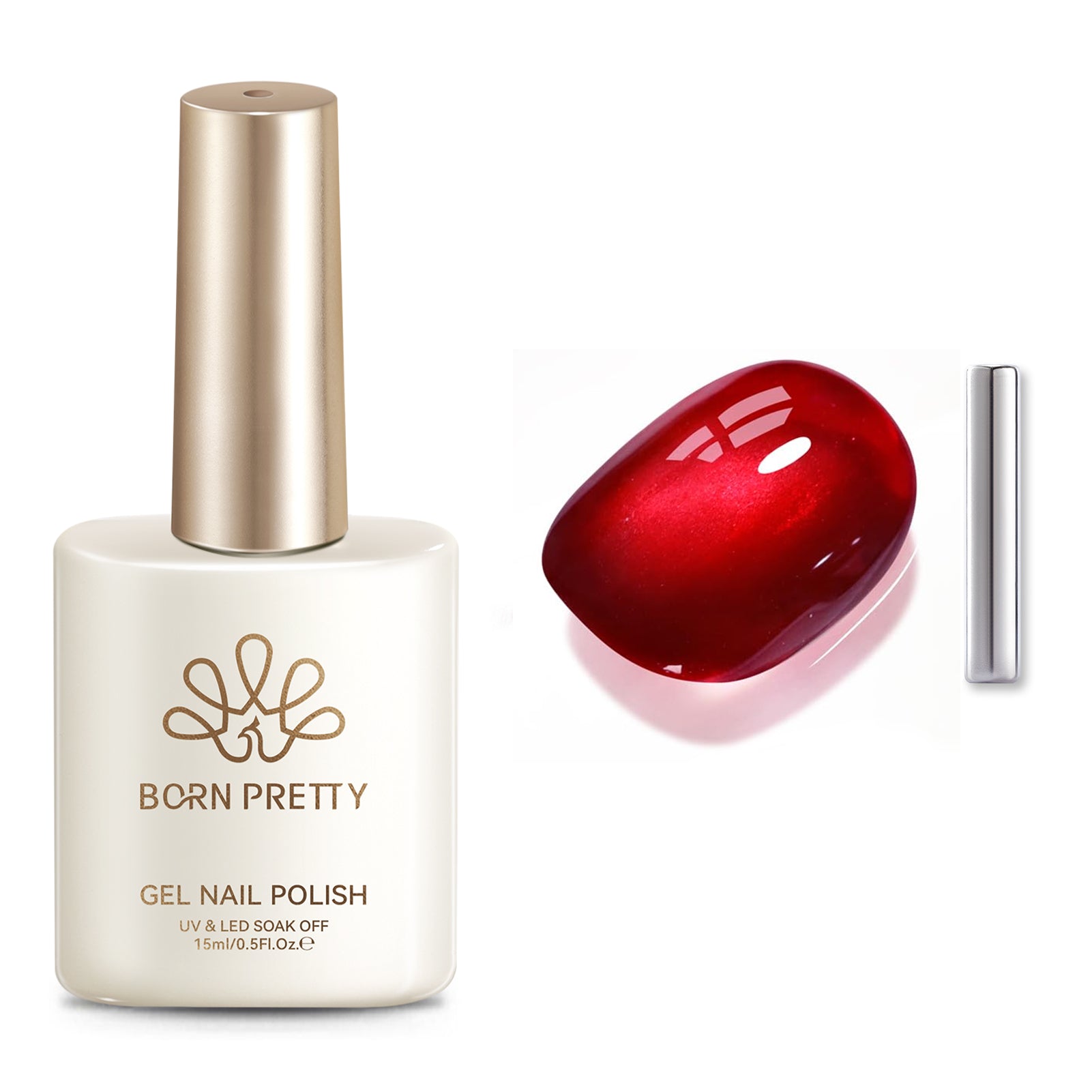 Glass Cat Magnetic Gel MY497 Pomegranate Red 15ml