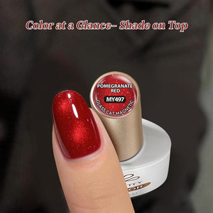 Glass Cat Magnetic Gel MY497 Pomegranate Red 10ml Gel Nail Polish BORN PRETTY