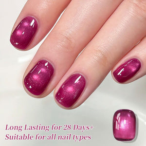 Glass Cat Magnetic Gel MY498 Raspberry 10ml Gel Nail Polish BORN PRETTY