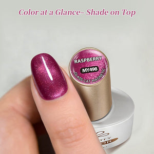 Glass Cat Magnetic Gel MY498 Raspberry 10ml Gel Nail Polish BORN PRETTY