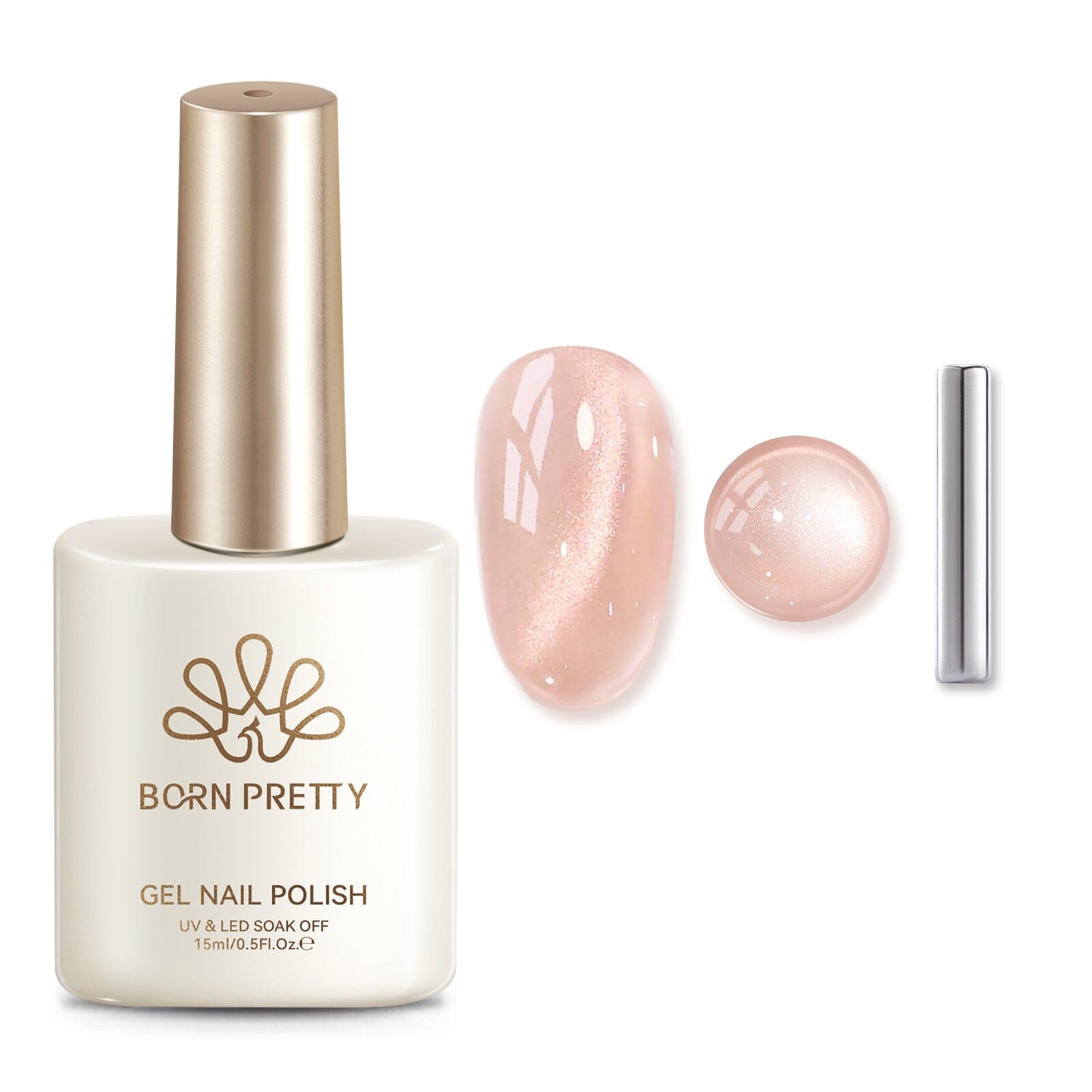 Glass Cat Magnetic Gel MY471 Peach Coral Sea 15ml Gel Nail Polish BORN PRETTY