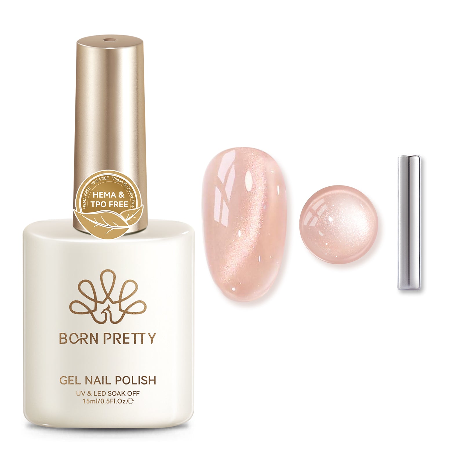 Glass Cat Magnetic Gel MY471 Peach Coral Sea 15ml HEMA/TPO FREE