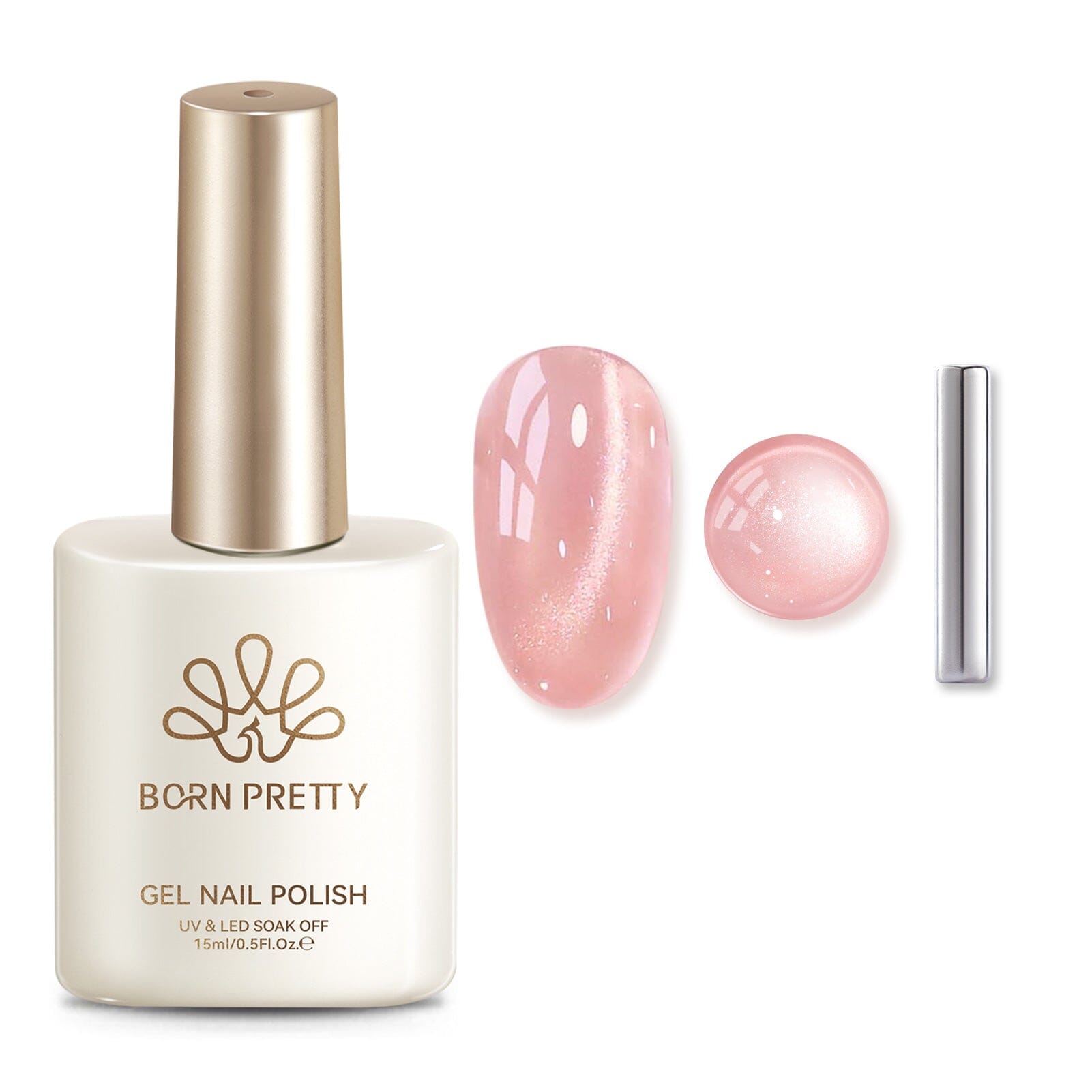 Glass Cat Magnetic Gel MY472 Peach Coral Sea 15ml Gel Nail Polish BORN PRETTY