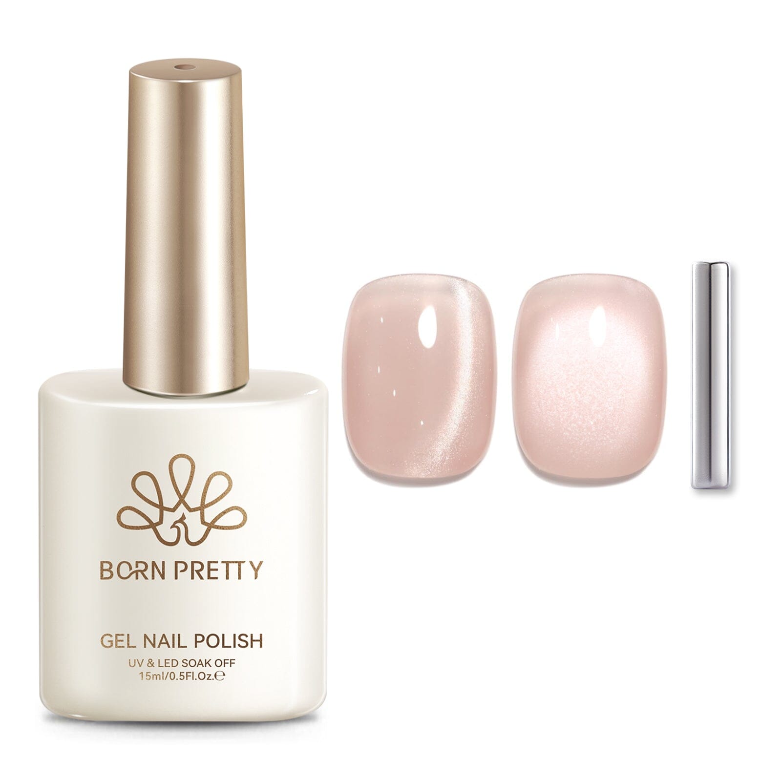 Glass Cat Magnetic Gel MY500 Dream Nude 15ml Gel Nail Polish BORN PRETTY