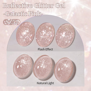 Reflective Gel SZ52 Galactic Pink 10ml Gel Nail Polish BORN PRETTY
