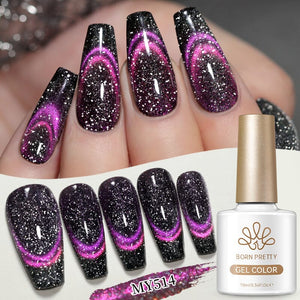 Reflective Cat Magnetic Gel MY514 Light Years Away 10ml Gel Nail Polish BORN PRETTY