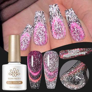 Reflective Cat Magnetic Gel MY518 Light Years Away 10ml Gel Nail Polish BORN PRETTY