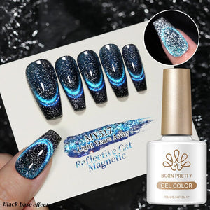 Reflective Cat Magnetic Gel Light Years Away 10ml Gel Nail Polish BORN PRETTY MY517