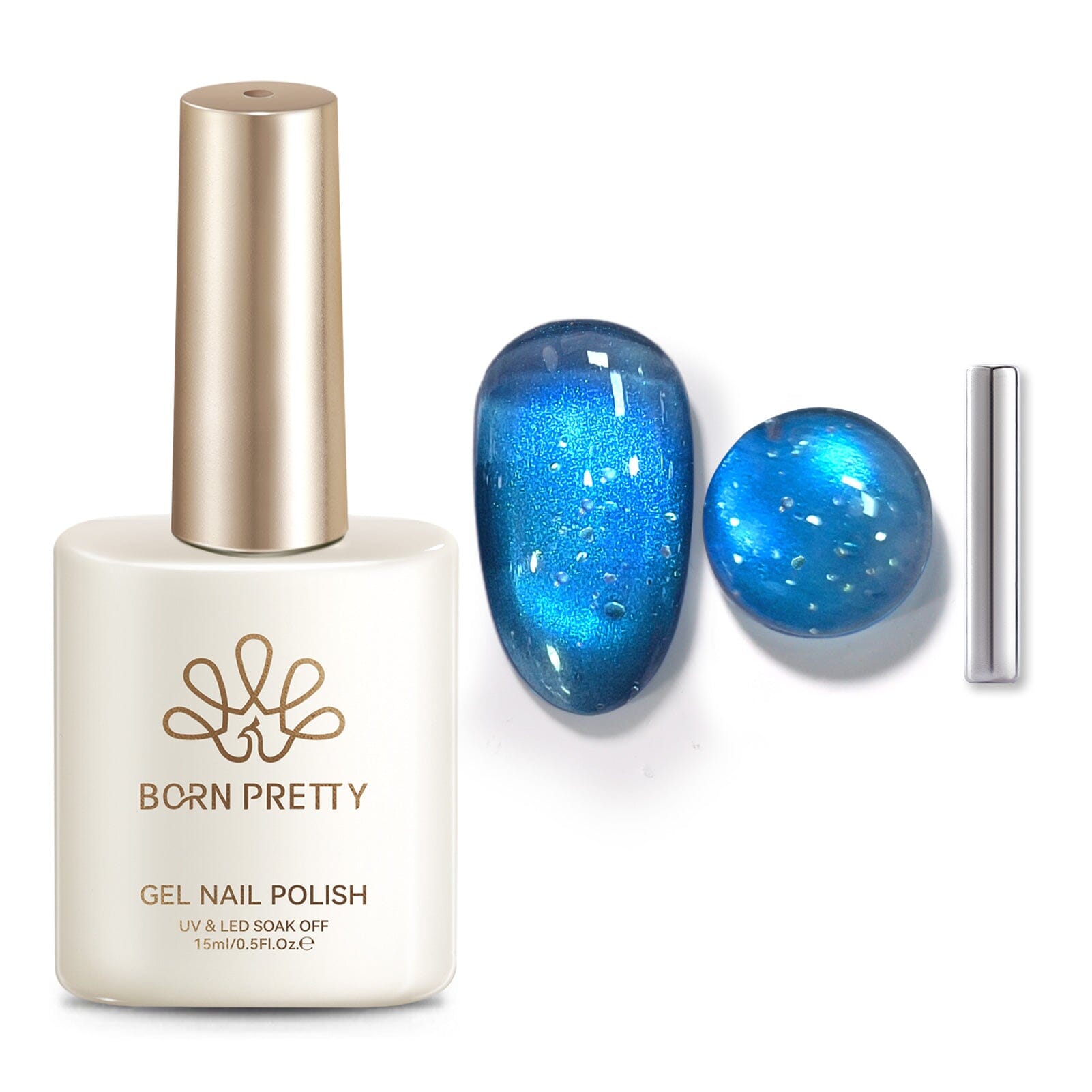 Crystal Cat Magnetic Gel MY526 Bubbly 15ml Gel Nail Polish BORN PRETTY