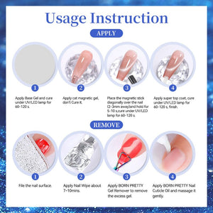 Crystal Cat Magnetic Gel MY526 Bubbly 10ml Gel Nail Polish BORN PRETTY