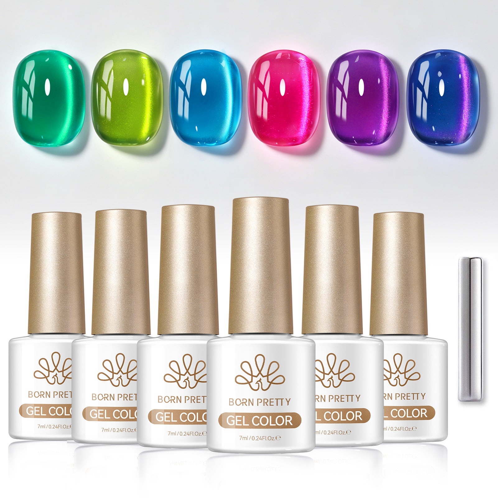 6 Colors Colored Cat Magnetic Gel M66 Moon Casket 7ml