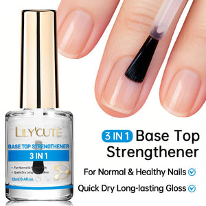 Base Top Strengthener 3 In 1 12ml Nail Polish LILYCUTE