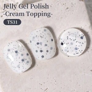 Sequins Jelly Gel TS31 Cream Topping 15ml Gel Nail Polish BORN PRETTY