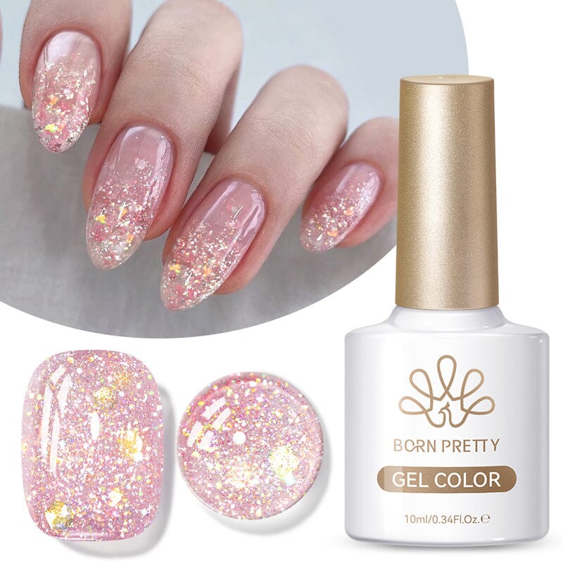 Sequins Jelly Gel JN93 Fairy Dust 10ml Gel Nail Polish BORN PRETTY