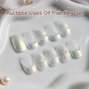 9 Colors 4 In 1 3D Pat Painting Gel Aurora Veil Gel Nail Polish UR SUGAR