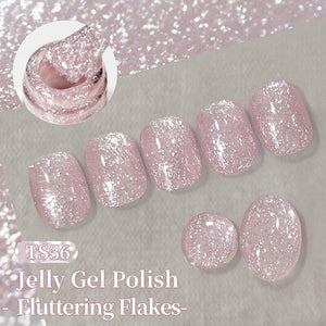 Jelly Gel TS36 Fluttering Flakes 10ml Gel Nail Polish BORN PRETTY