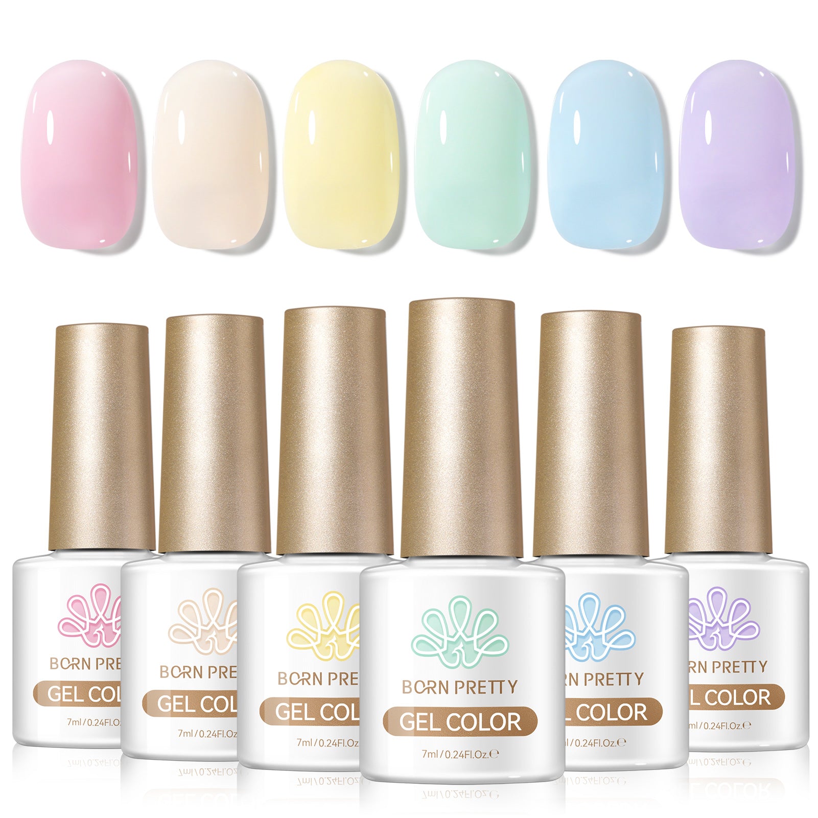 6 Colors Jelly Gel J57 Early Summer 7ml HEMA/TPO FREE