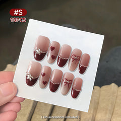 10pcs Press on Nails #14 S374 Size S