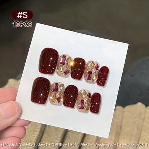 10pcs Press on Nails #02 BY2446 Size S