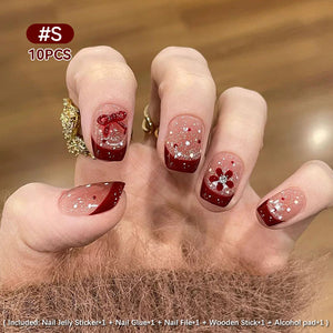 10pcs Press on Nails #10 SG802 Size S