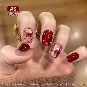 10pcs Press on Nails #12 SG882 Size S