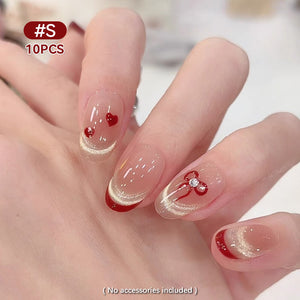 10pcs Press on Nails #14 S374 Size S