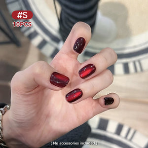 10pcs Press on Nails #08 SG-249 Size S