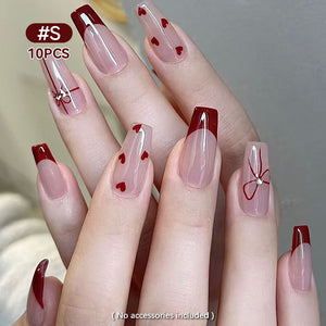 10pcs Press on Nails #09 SG-263 Size S