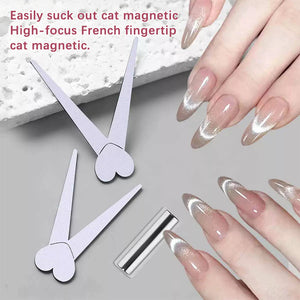 Metal Plate #02 Heart Shaped French Cat Magnetic Auxiliary Tool