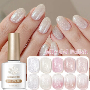 Jelly Gel Dancing Flake 10ml Gel Nail Polish BORN PRETTY