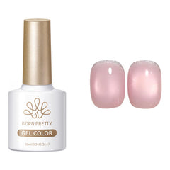 Moonlight Cat Magnetic Gel MY195 Rosy White 10ml Gel Nail Polish BORN PRETTY