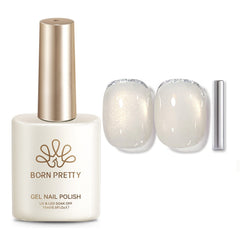 Moonlight Cat Magnetic Gel MY193 Rosy White 15ml Gel Nail Polish BORN PRETTY