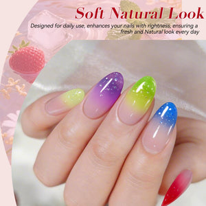 6 Colors Jelly Gel J58 Bubble Fruit 7ml Gel Nail Polish BORN PRETTY