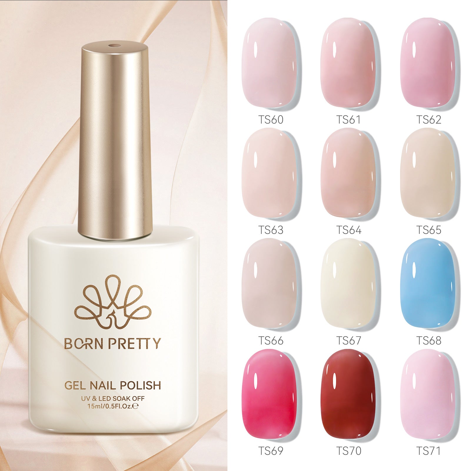 Jelly Gel Polish TS60~TS71 15ml