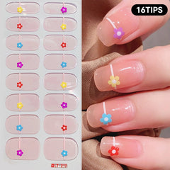 16 autocollants à ongles couvrants LT-223
