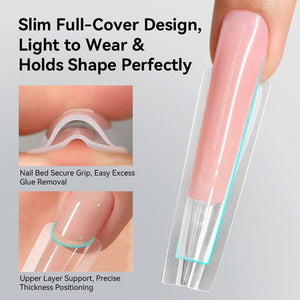 240pcs 15 Sizes Sandwich Dual Nail Forms Nail Tips BORN PRETTY